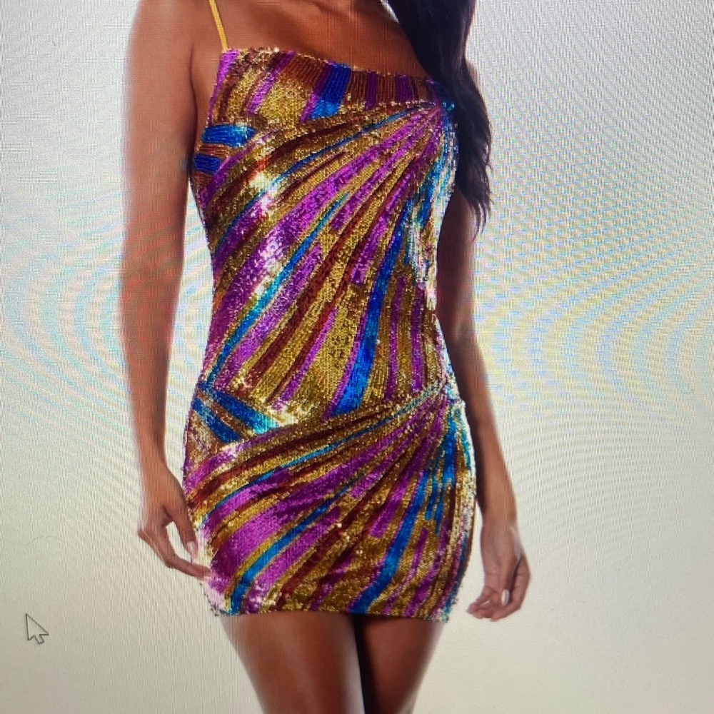Colorful sequin dress